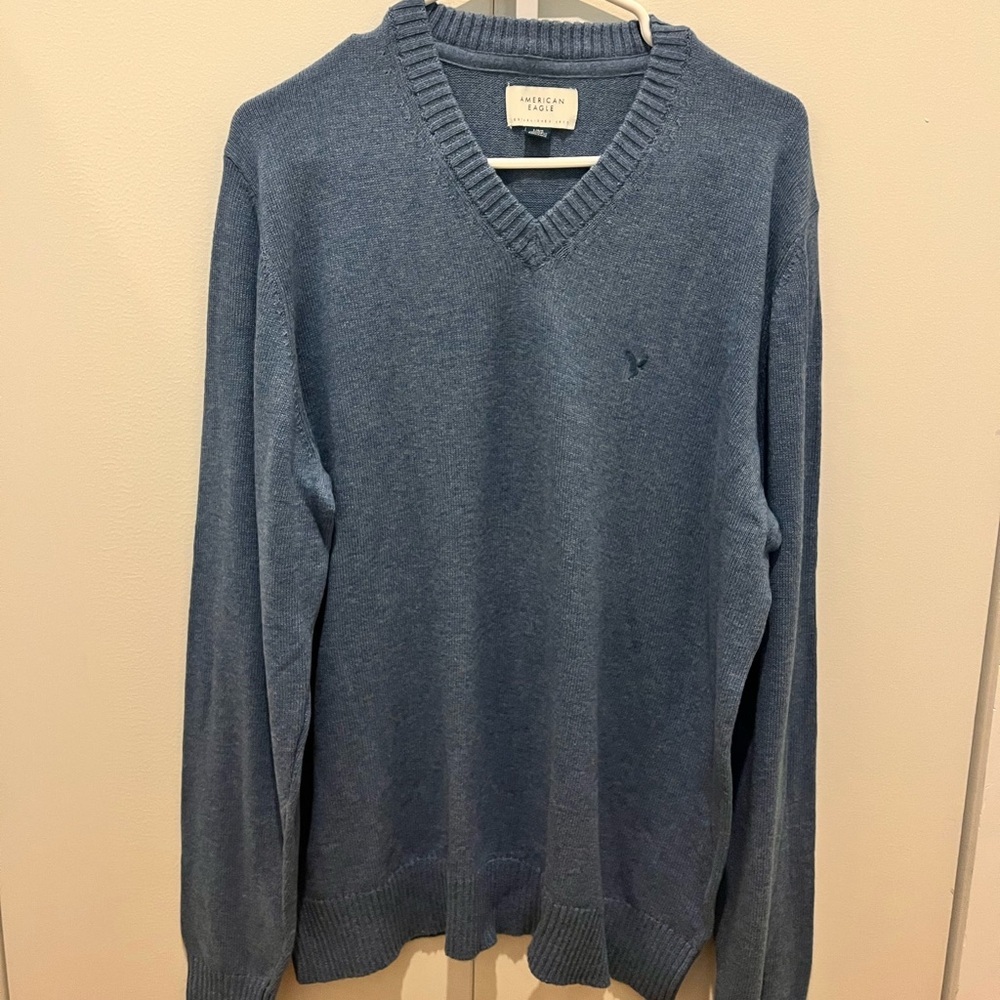 American Eagle Outfitters Gray / Blue Crewneck Sweater Men’s size L